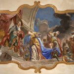 Salone d'Onore. Affresco del soffitto, Incontro di Salomone con la Regina di Saba