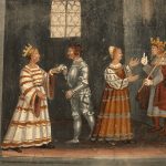Salone d'Onore. Dettaglio affresco Rinaldo uccide Polinesso e lieto fine della storia di Ginevra e Dalinda