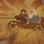 Salone d'Onore. Affresco Astolfo in volo verso la luna sul carro di Elia, particolare