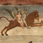 Salone d'Onore. Affresco Ruggiero ha salvato Angelica dall'Orca, particolare.