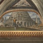 Sala della Creazione. Affresco parete sud Torre di Babele
