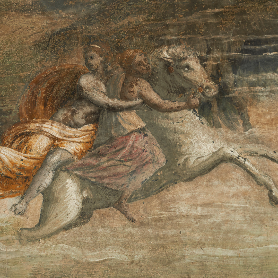 Dettaglio dell'affresco nella Sala Romana