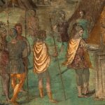 Sala romana. Affresco, particolare